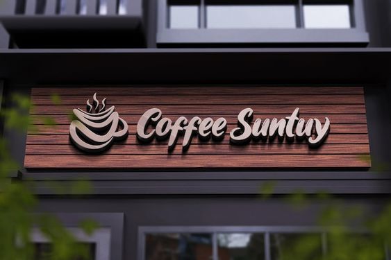 thiết kế bảng hiệu quán cafe​