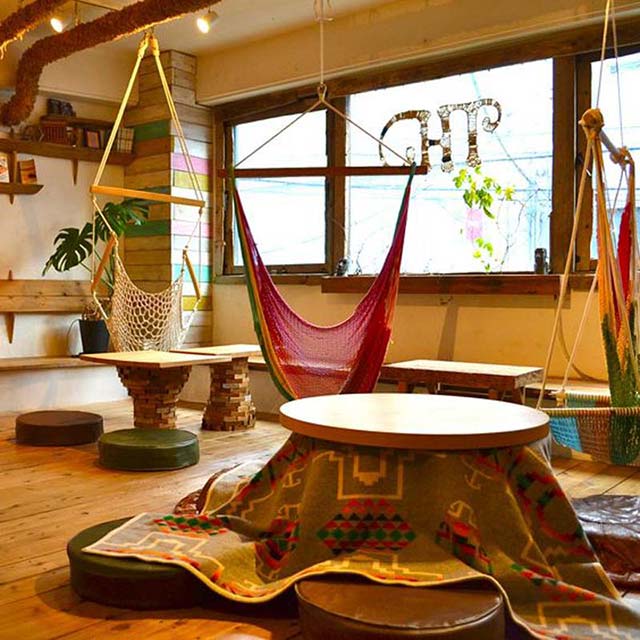 thiết kế quán cafe võng