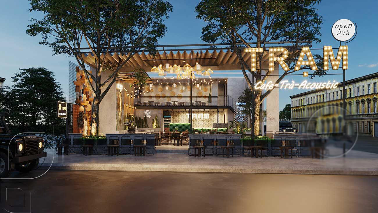 thiết kế bảng hiệu quán cafe​
