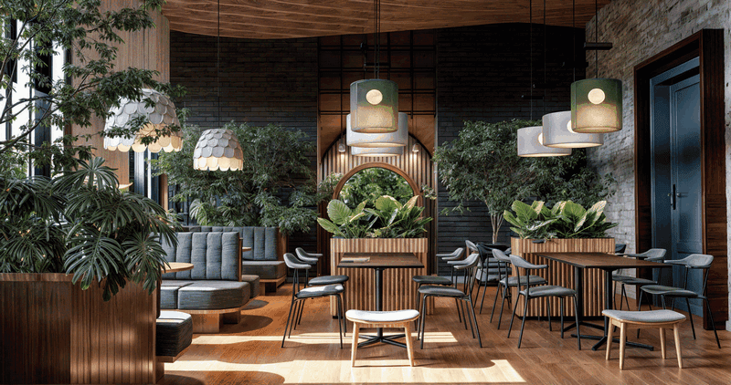 thiết kế quán cafe 2 mặt tiền đẹp