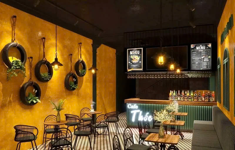 trang trí quán cafe đẹp đơn giản​