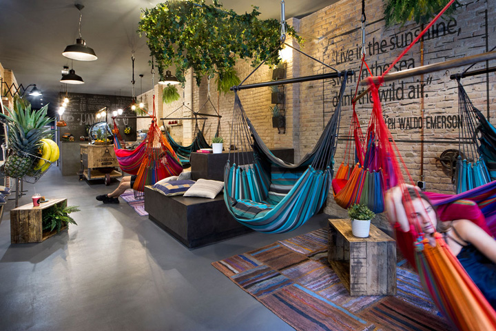 thiết kế quán cafe võng